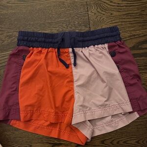 FP Movement by Free People Colorblock Athletic Shorts - Orange, Pink, Purple